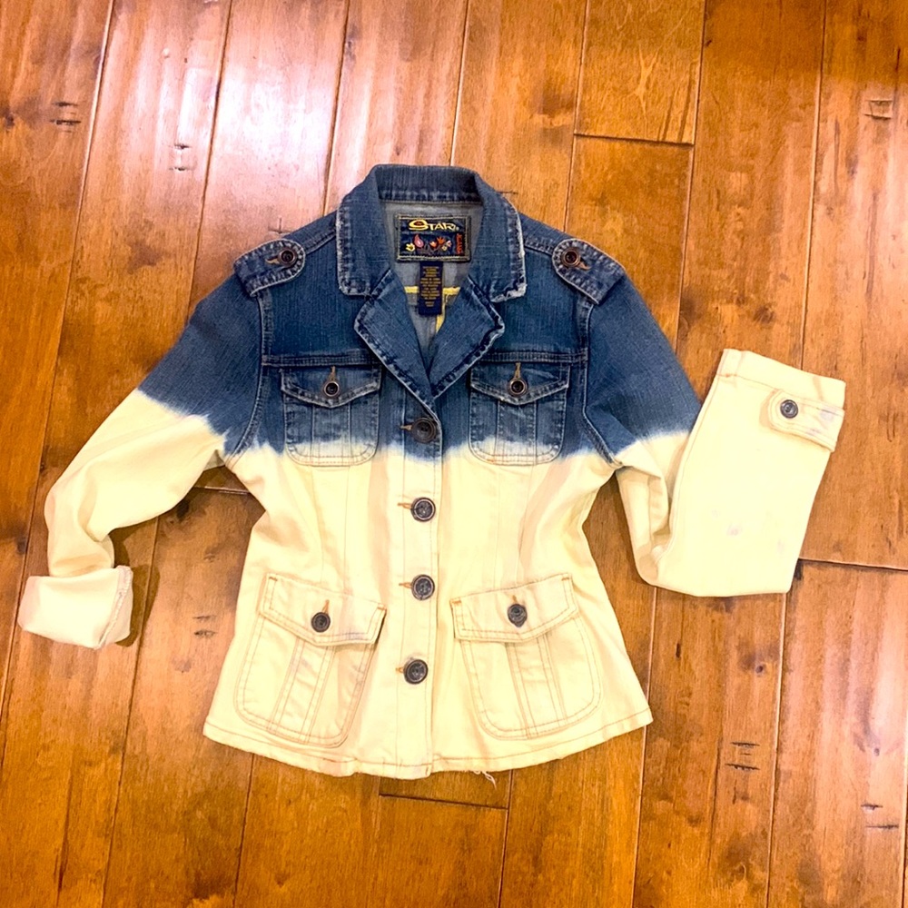 Denim Bleached Jacket Distressed - image 1